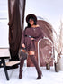 PLUS SIZE sweater "AGAIN 10588"- choco